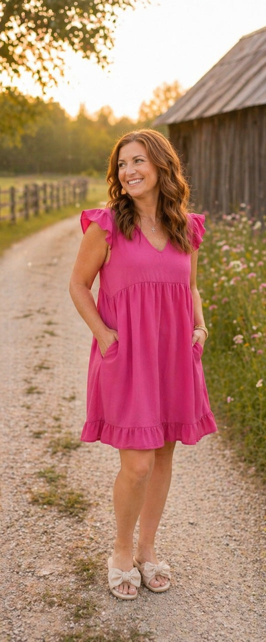 Sweet Pink Magnolia Dress